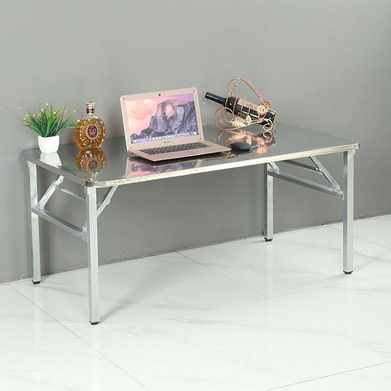 加厚可折叠不锈钢桌餐桌家用宿舍出租房烧烤夜市摆地摊便携小方桌