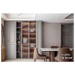 体步式 衣帽间榻榻米衣橱柜门板实PND木奢衣柜家用入卧室整衣轻柜