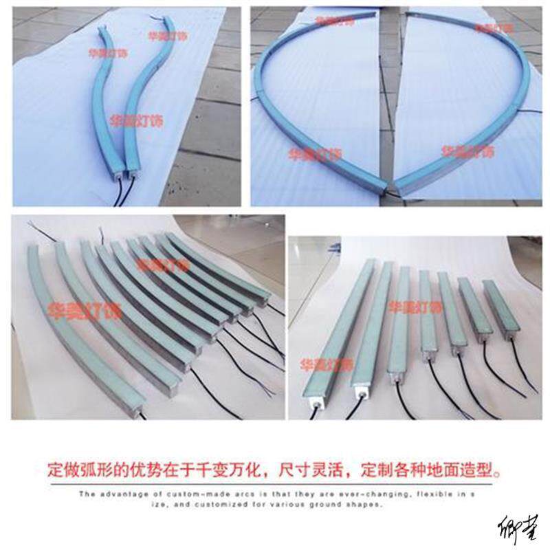 长条弧形地砖JAW灯外户条形灯线条ed线厂家场地l地板灯灯灯线广场