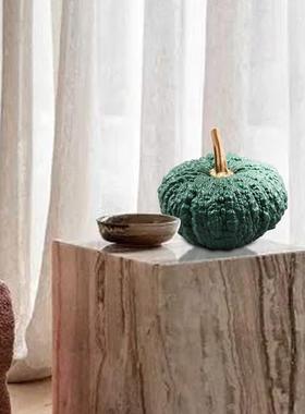 现代简房约创电意摆件设客厅视柜家居装饰品摆书样板房南瓜南瓜雕