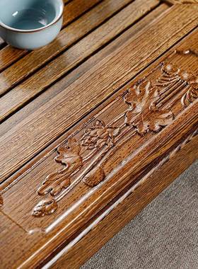 鸡翅木实木茶家茶用茶台具盘套装烧水60285用壶一体全自动家小茶