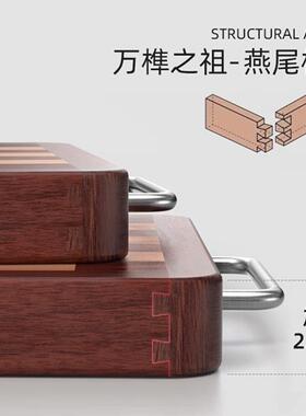 棋格实厚木菜板橡胶jNZ4GFHn木砧板长方形案板拼接双面加盘家用实