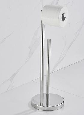 6138多规可格不锈钢地纸巾架卫立生间免打孔移落动简约式卷纸架