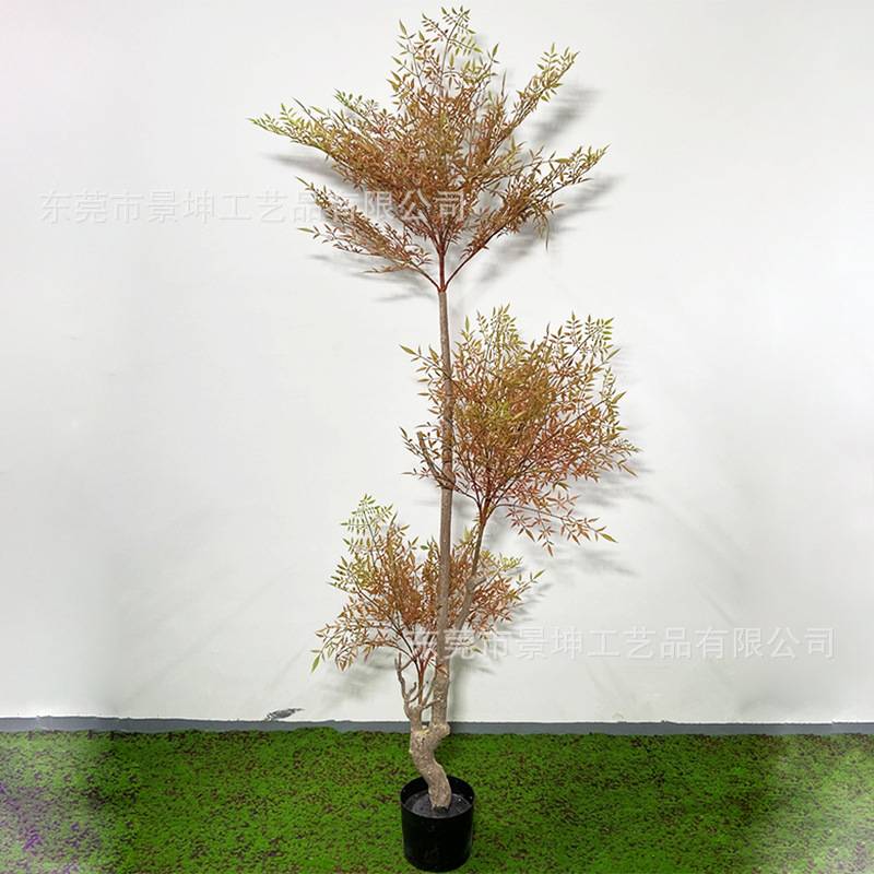 仿真南天竹绿植欧式小清新植物盆栽网红造景家居装饰客厅落地摆件