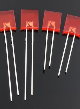 2.5X7JPMX7方形灯脚257红灯珠红短发红高亮2*5*红7散光led发光二