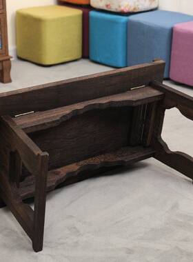 可折叠飘窗桌国学桌古风桌子拍摄道具桌矮桌炕桌实木卧室跨境电商