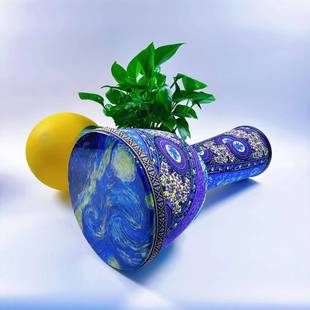 10.5英寸PVC红叶蓝叶非洲鼓免调音学习个性演奏轻便工厂部落练习