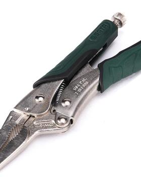 达713加05大力钳世尖嘴带刃柄53104力钳手动压力钳夹钳固定钳子胶