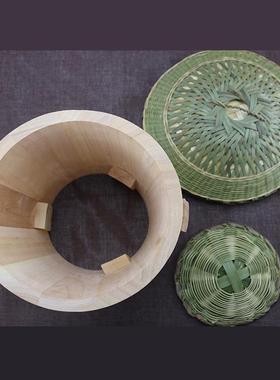 ǎ蒸DRU木家用大小木桶蒸子蒸饭的木竹饭蒸笼商用木桶饭香椿树桶