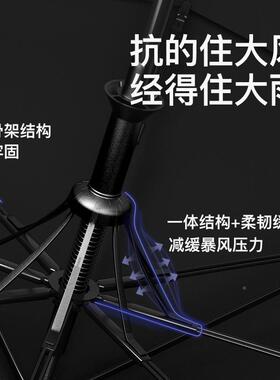 二折雨伞自动伞简抗暴风12结6cm311大号双人便携晴雨伞两用男女约