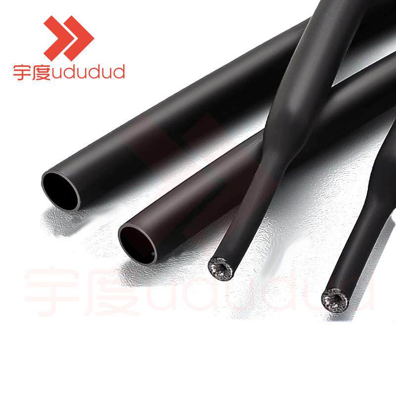 299三倍管缩加热厚双壁管带胶1m.6mm-64m内径3倍收缩绝缘黑色套管