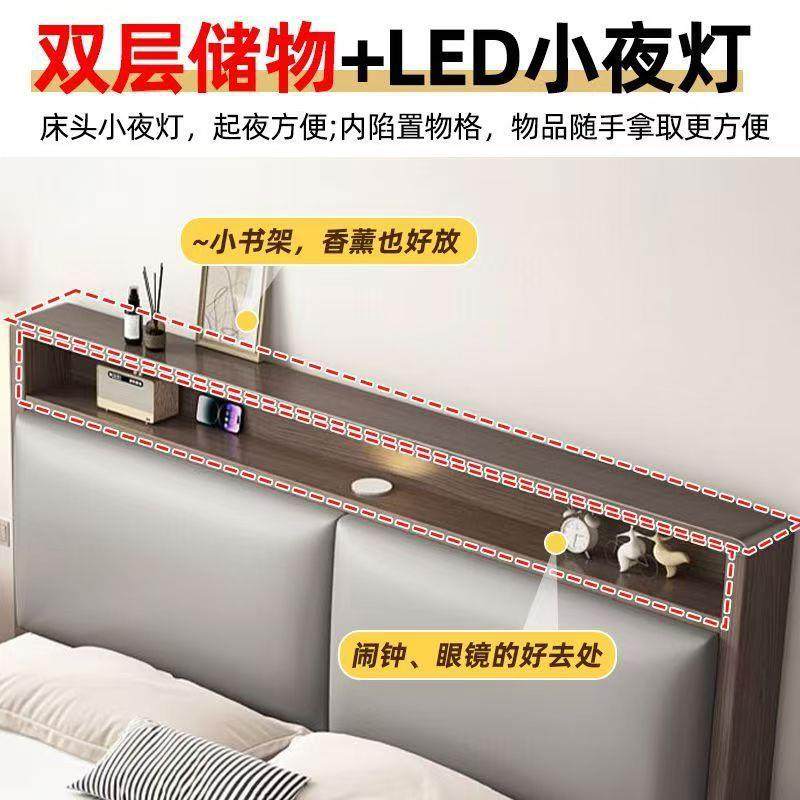 实木床双5人.82米主卧家用1.1米小户型出租房TIG民1.2简易宿单人