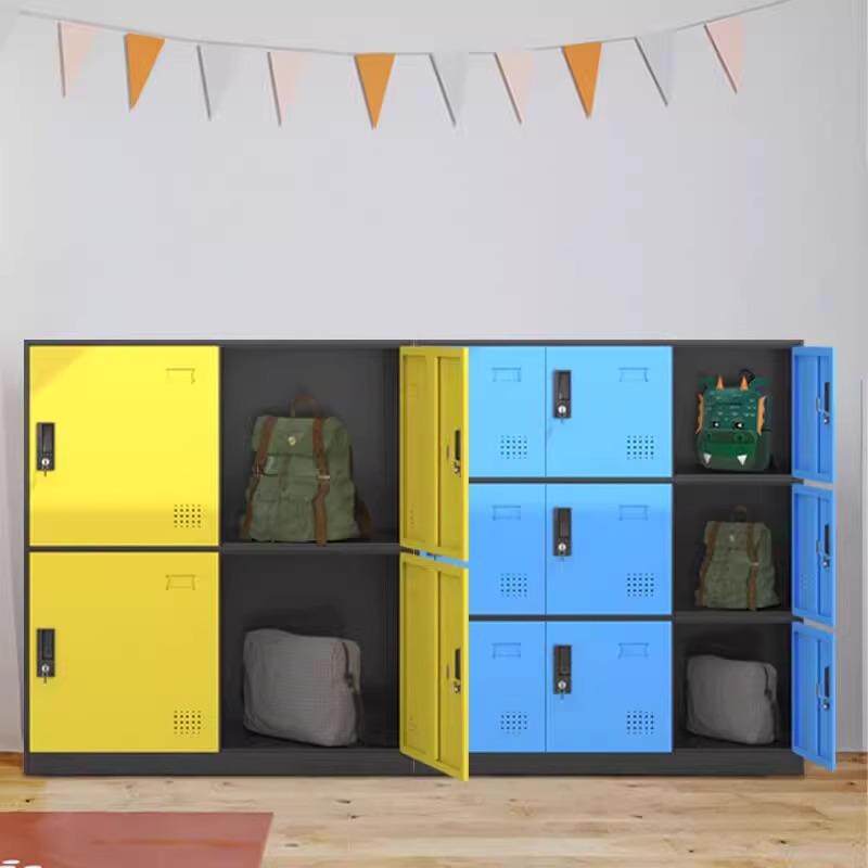 彩色幼书包柜学校教多门储物书包柜柜生书包存放室柜儿学园带锁铁