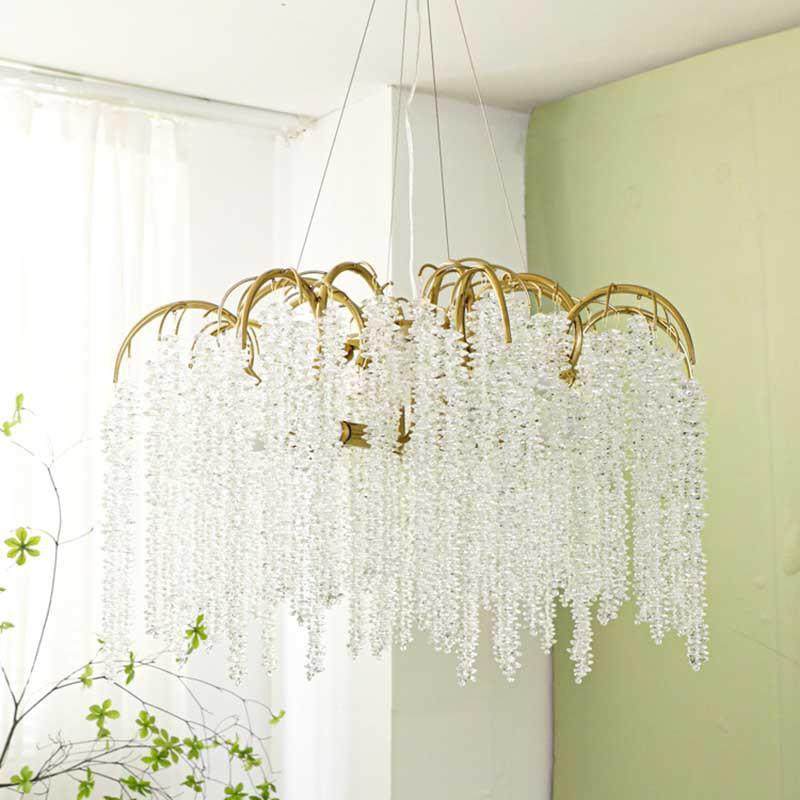 布晶灯性客厅灯轻法美式瀑个法式水餐厅卧室358水晶流苏吊灯,家装灯饰光源,智能吊灯,淘宝优惠券,粉丝福利购,淘宝优惠卷