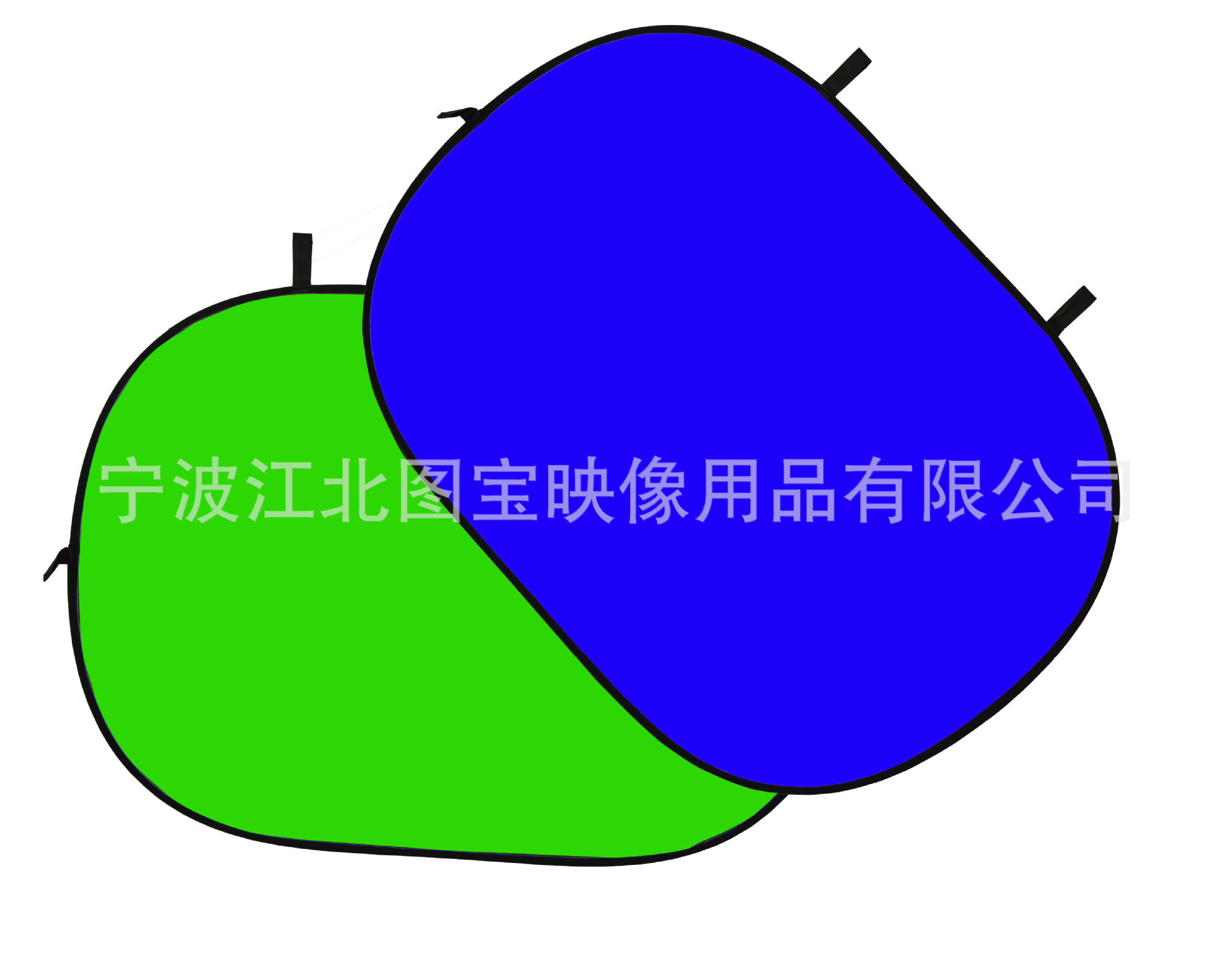 蓝绿 双面抠像背景板 150*200CM 可折叠 抠图布送便携包收纳