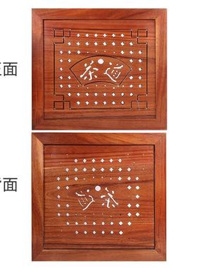 鸡板翅木茶嵌87635入盘式盖花梨木茶桌中用间漏水板茶托盘家茶台