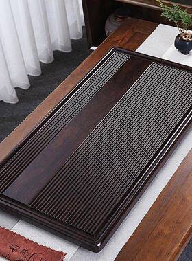 德国电木茶盘整块家用37771款实木茶排水台式室小型办公茶海托盘轻新奢