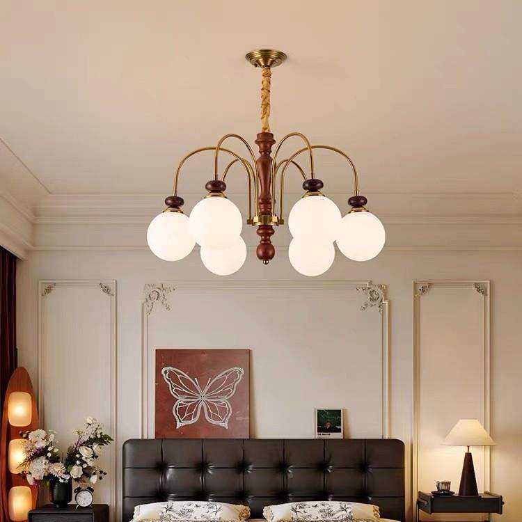 奶291油高风中端房间式书房古风护眼法美式实木卧室主灯玻璃客厅,家装灯饰光源,智能吊灯,淘宝优惠券,粉丝福利购,淘宝优惠卷