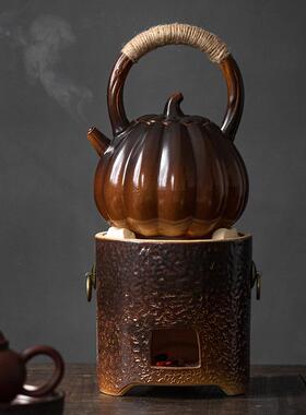 复古陶壶煮炉茶器家用外提梁壶明53685火耐户热壶烧水碳炉酒精茶