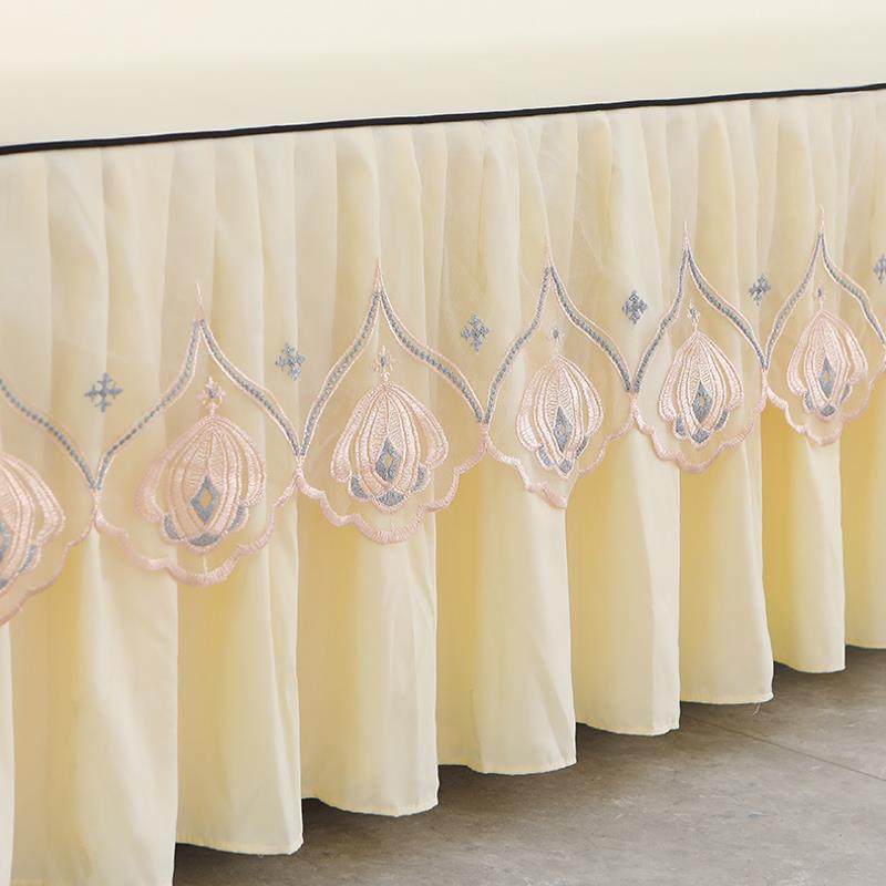 韩公主床罩版床裙式单件席梦1思保hex25685护套防滑叶边1.5m.8米