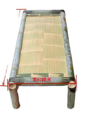 竹床VXU作全竹纯手工楠制两用简易一体单人家竹用双人凉午休传统