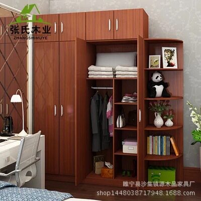 简易板式家具23456门衣柜大容量储物柜儿童衣橱阳台组合收纳柜子