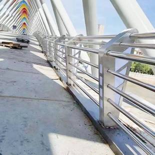 不锈钢桥梁护栏桥梁防撞护栏景观灯光不锈钢河道桥梁护高架桥护栏