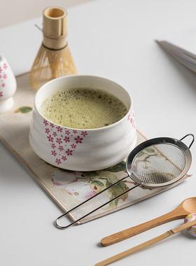 窑变黑抹茶碗套组点茶茶器粉陶瓷PSE搅抹茶碗百本立筅立抹茶拌器