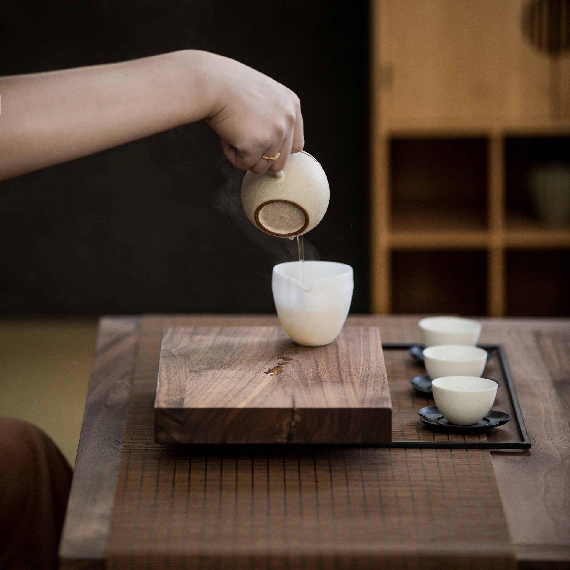 日铁061310艺黑桃组合壶承干泡台小胡茶盘茶台茶室摆木件式茶具