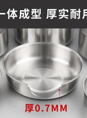 盘HBV304不锈钢深盘蒸盘圆形菜备餐盘家用饺子大蒸容量蛋菜盘