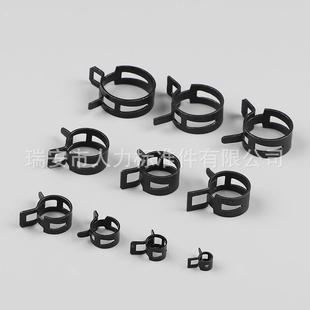 65锰黑色达克罗弹性卡盒装 箍00pcIUO卡s镀黑锌管油夹Q67弹性箍