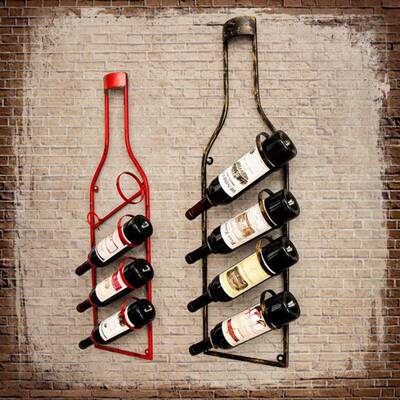 美式工吧风铁艺挂式酒业架吧家居客厅80929台墙酒上壁挂