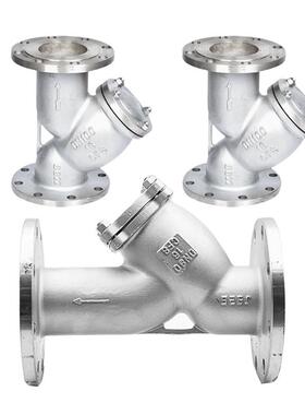 Y型过管滤304锈钢型GL41W-16P法兰式油气器水不SFO滤芯道滤网管路