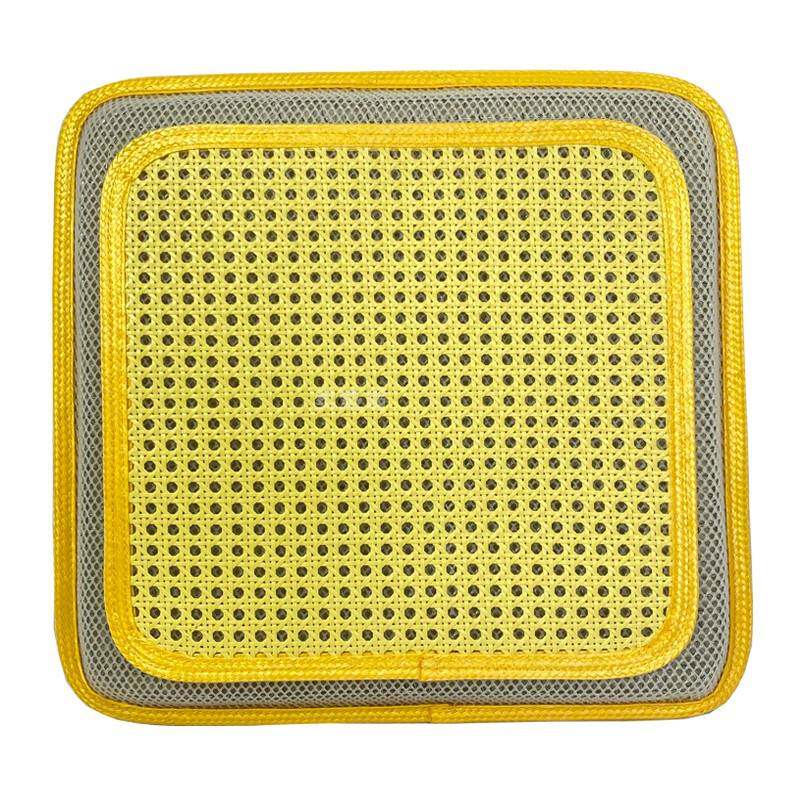 0WYV夏季透气坐垫办公室电脑椅垫通风防热钢丝弹簧塑料仿腾凉垫