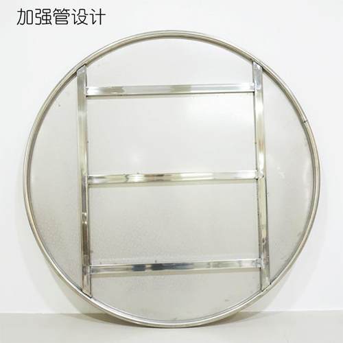 不锈钢可折叠大桌8人10吃饭桌圆圆形桌面餐桌桌子家用圆桌面圆圆