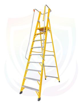 家厂玻璃钢折厚加固VWD家用叠梯加四五步工程平台单侧人字楼梯