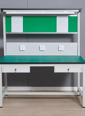 轻型防静电工台流水线操QJA作桌防静带电多工作台灯架作操作台功