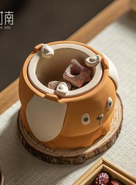 犬陶萌土茶煮炉24614户茶外明火煮壶围炉煮茶烤火炉室内炭火炉家用套装