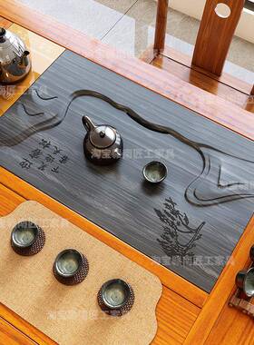 茶盘嵌接入式石盘面板盖板茶桌漏水盘大理石茶台茶几盘86943托盘