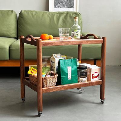 胡木移小动边几实木家用茶车zym20211推车茶几客厅边桃轮柜茶台带