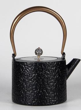 100m日壶式素雅生铁壶带茶滤家用可户l外68617养生2煮水泡茶铁软装摆件