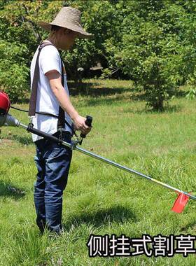 四冲程斜跨式力锄草林沟机果园开茶松土除草机19大马汽油锄地机