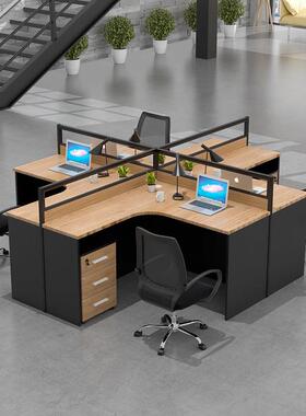 六PF-45-1办室人位组合电脑简办公桌约员工办公卡座屏风办公公桌