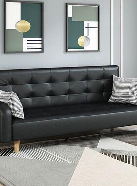 皮革沙用发床BZW两厅多功能折叠公寓沙发小户型理发店客房皮艺租卧室