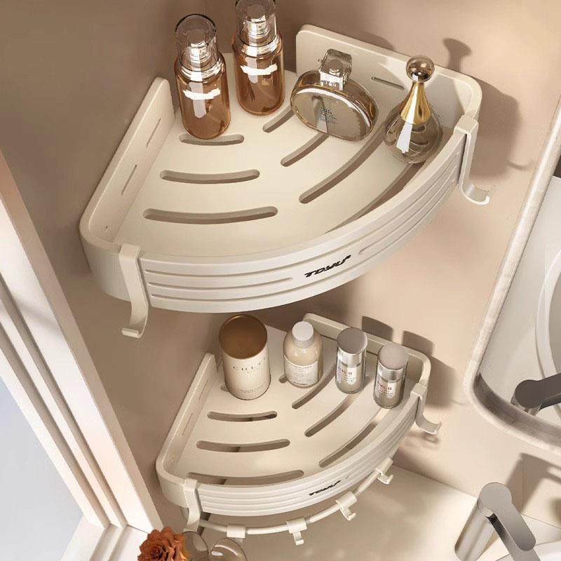 德国浴室家三角架奶油轻奢用免打孔壁挂太空铝风卫MPB生间置物架