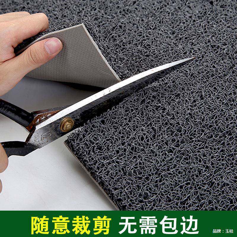 可裁地剪垫防门地垫pvc喷丝塑料入户红色丝圈地垫滑RLF垫门口垫
