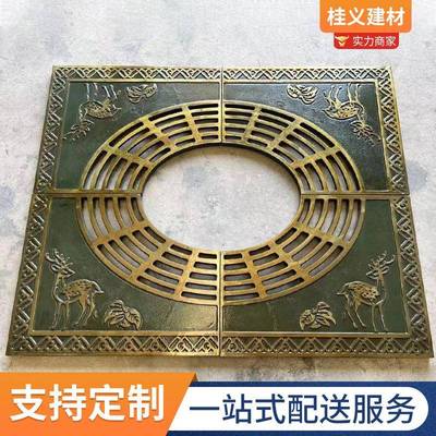 球防铸铁井五圆形方形防沉降窨井盖盖铸铁沟盖JKO板墨艺术井盖