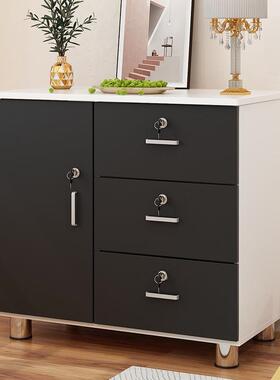 带床头柜约家用卧室床边柜多功储能文件收简纳抽屉活HCY动锁物小