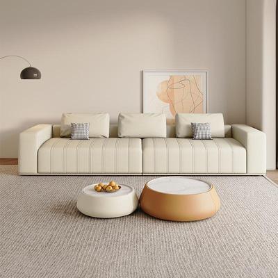 沙发简式极RMU简猫意抓皮代约客厅现轻奢时尚风大户型钢琴键直排