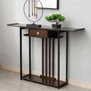 实木门玄关台厅供桌香案台新中式 简645约客厅条案端景现玄关柜轻奢代